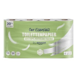 4x by Amazon ECO Toilettenpapier 3-lagig, 8 Rollen um 8,58 € statt 11,76 €