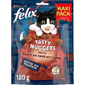 6x FELIX “Rind und Lamm” Tasty Nuggets Katzensnacks 180g um 5,15 € statt 20,94 €