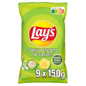 9x Lay’s Sour Cream & Onion – Knusprig gewürzte Kartoffelchips 150g um 9,65 € statt 16,53 €