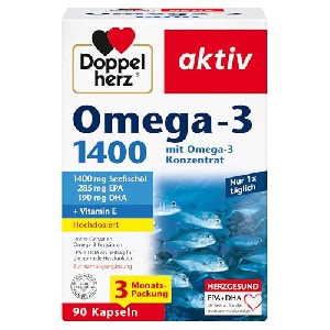 Doppelherz aktiv Omega-3 1400 Kapseln, 90 Stück um 9,83 € statt 13,45 €