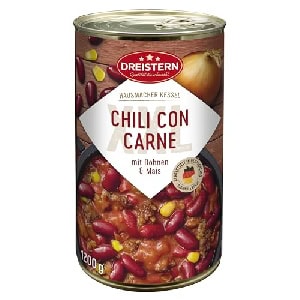 DREISTERN Chili con Carne 1200g XXL um 3,63 € statt 6,17 €