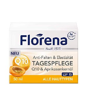 Florena Q10 & Aprikosenkernöl Tagespflege LSF15, 50ml um 2,56 € statt 4,96 €