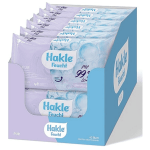 Hakle Feucht Pur im 12er-Pack (12 x 42 Blatt) feuchtes Toilettenpapier um 12,73 € statt 20,29 €