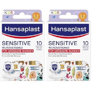 2x Hansaplast Sensitive Kids Wundverband 6 x 7cm um 3,81 € statt 11,90 €