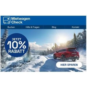 Mietwagen-Check Singles Day – 10% Rabatt auf Mietwagenbuchungen (ab 100 € Mietpreis)