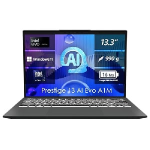 MSI Prestige 13 AI Evo Business Laptop (Core Ultra 5 125H, 16GB RAM, 512GB SSD. Win 11) um 704,87 € statt 1004,73 €