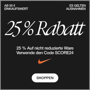 Nike Black Friday Angebot – 25% Rabatt auf euren Einkauf ab 50 €!