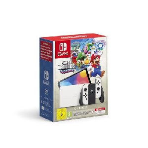 Nintendo Switch OLED – Super Mario Bros. Wonder Edition schwarz/weiß (inkl. 365-tägige Einzelmitgliedschaft) um 301,50 € statt 331,48 €