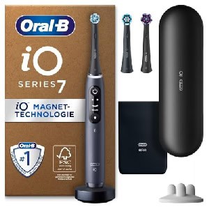 Oral-B iO Series 7 Plus Edition Elektrische Zahnbürste black onyx + 3 Aufsteckbürsten um 158,31 € statt 206,89 €