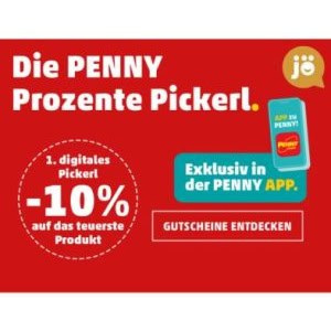 Penny Prozent Pickerl – 10% Rabatt auf Lieblingsprodukte (bis 6. November)