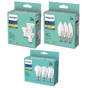 Philips LED Lampen 3er-Pack (GU10 / E14 / E27) 1+1 gratis & gratis Versand