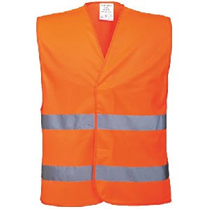 Portwest Warnweste mit zwei Bändern, Orange, L-XL um 1,01 € statt 3,56 €