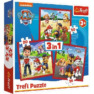 Trefl 34867 20 bis 50 Elementen-Puzzles PAW Patrol 3in1 um 5,04 € statt 8,96 €