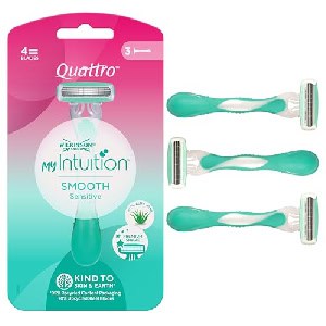 Wilkinson Sword Quattro My Intuition Smooth Sensitive Einwegrasierer, 3er-Pack um 3,55 € statt 4,95 €