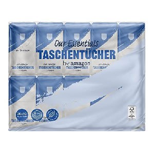 4x by Amazon Taschentücher 4-lagig, 30 Packungen á 10 Stück um 9,48 € statt 12,12 €