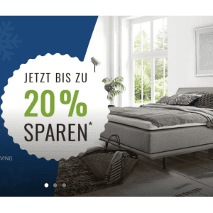 Betten.at – 20% Extra-Rabatt auf alles (zB auch Tempur) ab 2000 € Bestellwert!