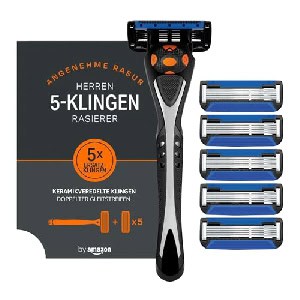 by Amazon Herrenrasierer mit 5 fach Klinge & 6 Wechselklingen um 5,07 € statt 10,15 €