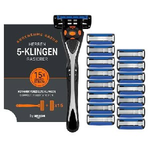 by Amazon Herrenrasierer mit 5 Klingen + 16 Nachfüllpackungen um 10,72 € statt 20,14 €