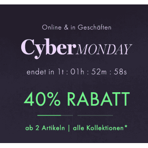 GUESS Cyber Monday – 20% Rabatt auf alles + 40% Extra Rabatt ab 2 Artikel!