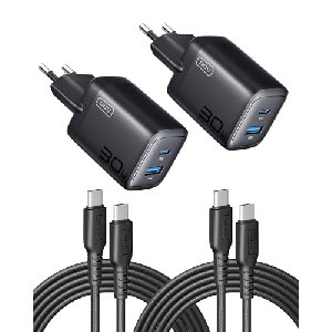 2x INIU 30W USB-C PD 3.0 Schnellladegerät (USB-C + USB-A) + 2x USB-C Kabel um 20,16 € statt 22,88 €