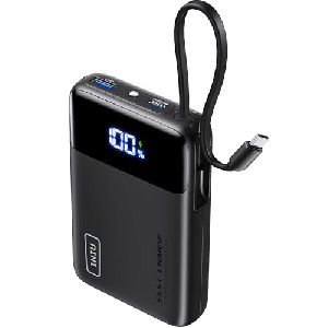 INIU 22,5W 20000mAh kleine Powerbank mit Integriertem USB-C Kabel um 24,20 € statt 57,39 €