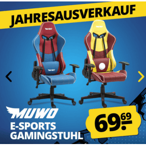 MUWO Hero E-Sports Gamingstuhl um je 69,69 € statt 126,94 €