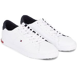 Tommy Hilfiger ESSENTIAL LEATHER DETAIL VULC Vulkanisierte Herren Sneaker Herren, weiß um 44,41 € statt 71,84 €