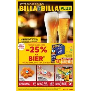 Billa / Billa Plus: 25 % Rabatt auf Bier (Radler)