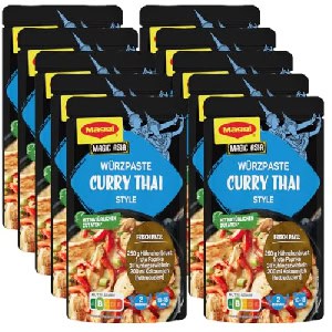 10x MAGGI Food Travel Würzpaste Curry Thai Style 65g um 5,77 € statt 9,74 €